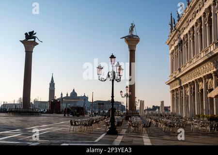Piazza San Marco, tôt le matin, Venise, Italie Banque D'Images