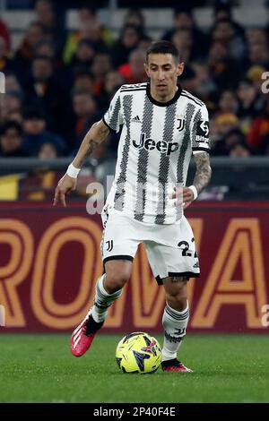 Rome, Italie. 05th mars 2023. Angel Di Mar'a, de Juventus, en action pendant la série Un match de football entre Roma et Juventus au stade olympique de Rome, Rome, Italie, 05 mars 2023. Crédit: Riccardo de Luca - mise à jour des images/Alamy Live News Banque D'Images