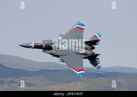 McDonnell Douglas F-15E Strike Eagle 92-0364, la RAF Lakenheath 48th Fighter Wing Wing 70th anniversaire. Banque D'Images