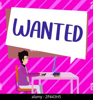 Écriture du texte affiché souhaité. Aperçu de l'entreprise désir quelque chose wish wish want pour quelqu'un d'être recherché Banque D'Images