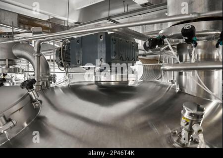 La partie supérieure du réservoir pour mélanger les aliments. Banque D'Images