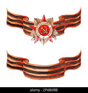 George ruban médaille 9 Mai la Grande guerre patriotique isolée. Banque D'Images