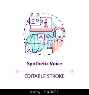 Icône de concept de voix synthétique Illustration de Vecteur