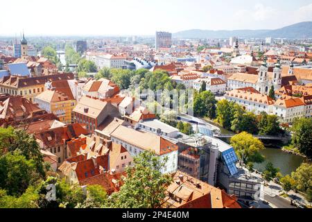 Graz, Autriche. C’est la capitale de la province de Styrie, dans le sud de l’Autriche. Banque D'Images