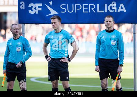 Silkeborg, Danemark. 05th mars 2023. Arbitre Jacob Kalsen vu pendant le match Superliga de 3F entre Silkeborg IF et le FC Nordsjaelland au parc JYSK à Silkeborg. (Crédit photo : Gonzales photo/Alamy Live News Banque D'Images