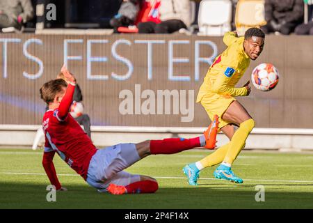Silkeborg, Danemark. 05th mars 2023. Ernest Nuamah (37) du FC Nordsjaelland vu lors du match Superliga de 3F entre Silkeborg IF et le FC Nordsjaelland au parc JYSK à Silkeborg. (Crédit photo : Gonzales photo/Alamy Live News Banque D'Images