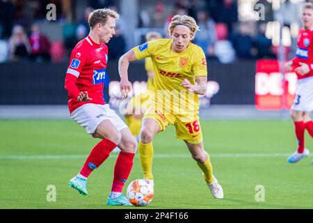 Silkeborg, Danemark. 05th mars 2023. Mads Bidstrup (18) du FC Nordsjaelland vu lors du match Superliga de 3F entre Silkeborg IF et le FC Nordsjaelland au parc JYSK à Silkeborg. (Crédit photo : Gonzales photo/Alamy Live News Banque D'Images