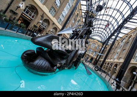 Sculpture de steampunk, Hays Galleria, Londres Banque D'Images