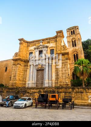 Eglise de Santa Maria dell'Ammiraglio - Palerme, Sicile, Italie Banque D'Images