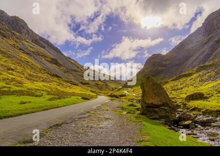 Paysage du col de Honister, dans le Lake District, Cumbria, Angleterre, Royaume-Uni Banque D'Images