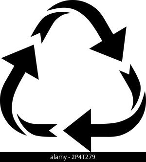 ICÔNE DE RECYCLAGE comme concept de consommation correcte et pratique des ressources Illustration de Vecteur