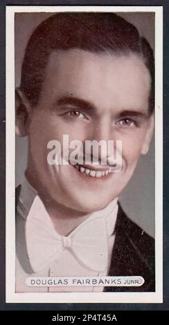 Portrait de Douglas Fairbanks Jnr - carte à cigarettes vintage Banque D'Images