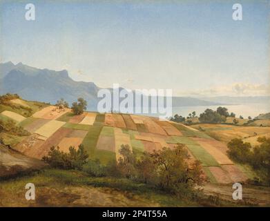 Alexandre Calame Paysage suisse c. 1830 Banque D'Images