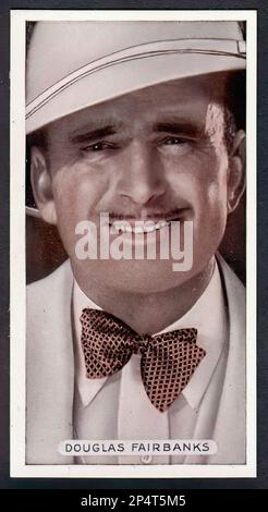 Portrait de Douglas Fairbanks - carte à cigarettes vintage 01 Banque D'Images