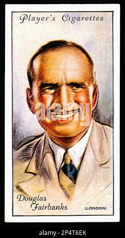 Portrait de Douglas Fairbanks - carte à cigarettes vintage 02 Banque D'Images