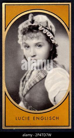 Portrait de l'actrice Lucie Englisch - carte à cigarettes allemande ancienne Banque D'Images