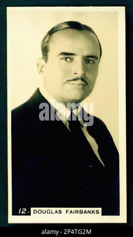 Portrait de Douglas Fairbanks - carte à cigarettes vintage Banque D'Images