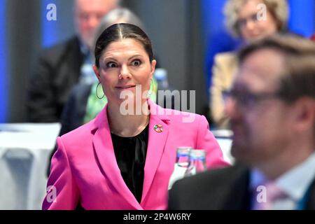 La princesse Crown Victoria assiste à une réunion de haut niveau sur la résistance aux antimicrobiens (RAM) organisée par la présidence de l'UE à Stockholm Scandinavian XPO, AR Banque D'Images