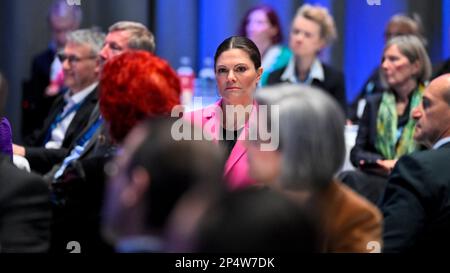 La princesse Crown Victoria assiste à une réunion de haut niveau sur la résistance aux antimicrobiens (RAM) organisée par la présidence de l'UE à Stockholm Scandinavian XPO, AR Banque D'Images