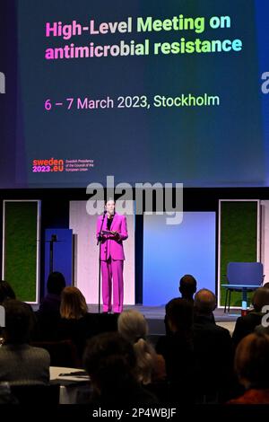 La princesse Crown Victoria assiste à une réunion de haut niveau sur la résistance aux antimicrobiens (RAM) organisée par la présidence de l'UE à Stockholm Scandinavian XPO, AR Banque D'Images