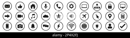 Technologie Icon Set simple design Illustration de Vecteur