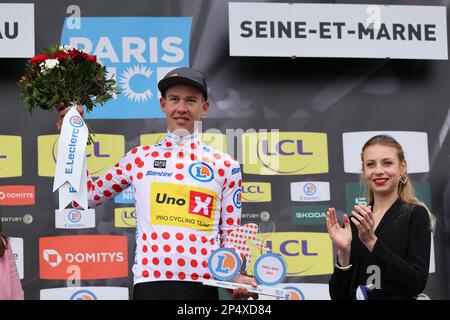 Deuxième étape de l'édition 81st de la course Paris-Nice de huit jours, de Bazainville à Fontainebleau (163,7 km) en France, lundi 06 mars 2023. BELGA PHOTO DAVID PINTENS Banque D'Images