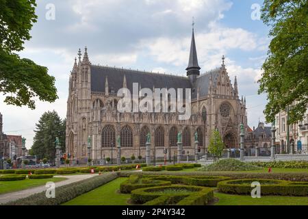Bruxelles, Belgique - 02 juillet 2019 : l'église de notre Sainte-Dame du Sablon. Banque D'Images