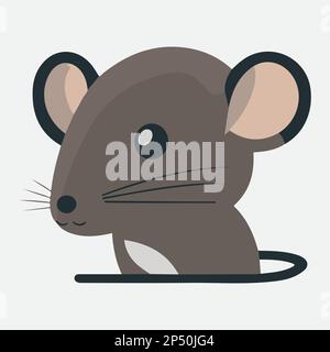 Icône de souris, rat, souris symboles de ligne mince pour le Web et le téléphone mobile Illustration de Vecteur