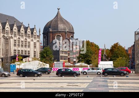 Liège, Belgique - 27 août 2017 : l'église Saint-André est une église située à Liège, place du marché. C'est du XIVème siècle jusqu'aux Français Banque D'Images