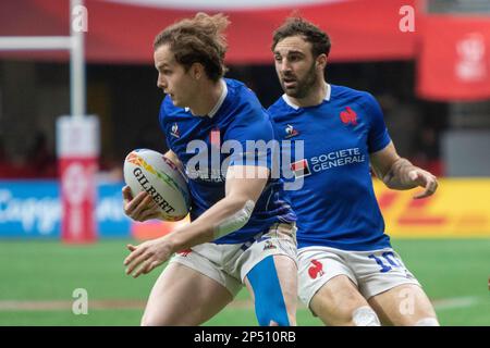 VANCOUVER, CANADA - MARS 05: Demi-finale match entre l'Australie et la France les 2023 Canadiens Sevens de rugby au stade BC place de Vancouver, Canada. (Photo par Tomaz Jr/PxImages) Banque D'Images