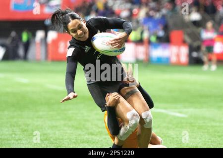 VANCOUVER, CANADA - MARS 05: Médaille d'or match entre la Nouvelle-Zélande et l'Australie pendant la série HSBC World Rugby Sevens 2023 au stade BC place à Vancouver, Canada. (Photo par Tomaz Jr/PxImages) Banque D'Images