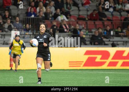 VANCOUVER, CANADA - MARS 05: Médaille d'or match entre la Nouvelle-Zélande et l'Australie pendant la série HSBC World Rugby Sevens 2023 au stade BC place à Vancouver, Canada. (Photo par Tomaz Jr/PxImages) Banque D'Images