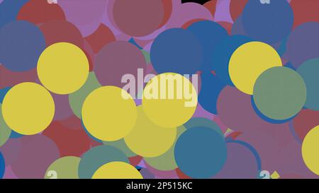 Arrière-plan abstrait multicolore avec pois colorés de différentes tailles. Banque D'Images