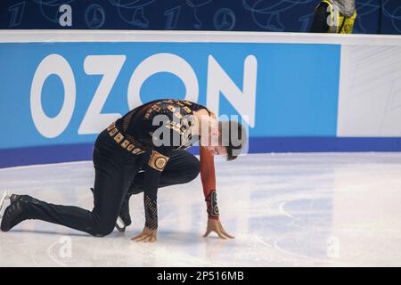 Saint-Pétersbourg, Russie. 05th mars 2023. Artem Kovalev se produit lors de la location de Men à la finale du Grand Prix de Russie en patinage artistique 2023, qui a eu lieu à St. Petersbourg, dans le complexe sportif 'Jubilee. Crédit : SOPA Images Limited/Alamy Live News Banque D'Images