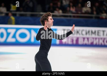 Saint-Pétersbourg, Russie. 05th mars 2023. Mark Kondratiuk se produit lors de la location de Men à la finale du Grand Prix de Russie en patinage artistique 2023, qui a eu lieu à St. Petersbourg, dans le complexe sportif 'Jubilee. Crédit : SOPA Images Limited/Alamy Live News Banque D'Images