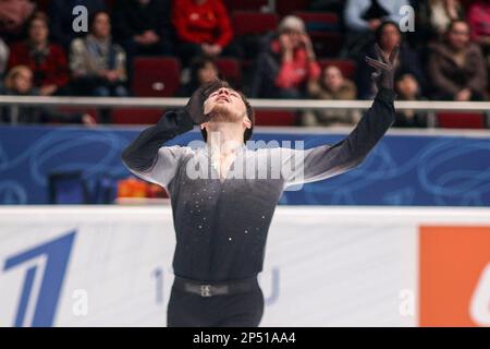 Saint-Pétersbourg, Russie. 05th mars 2023. Dmitri Aliev se produit lors de la location de Men à la finale du Grand Prix de Russie en patinage artistique 2023, qui a eu lieu à St. Petersbourg, dans le complexe sportif 'Jubilee. (Photo de Maksim Konstantinov/SOPA Images/Sipa USA) crédit: SIPA USA/Alay Live News Banque D'Images