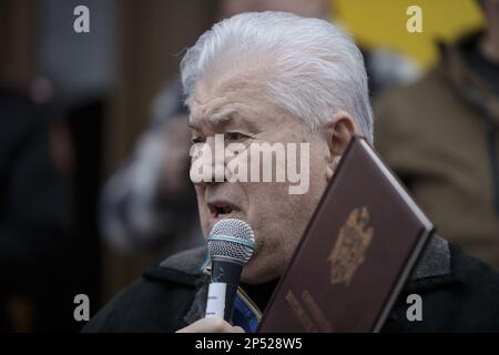 Chisinau, Moldova - 02 mars 2023: Le troisième président de Moldova Vladimir Voronin Banque D'Images