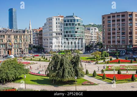 Plaza de Don Federico Moyua, Bilbao, Espagne Banque D'Images