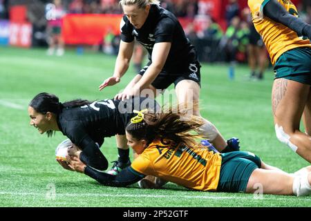 5 mars 2023, Vancouver, Vancouver/Canada, Canada : VANCOUVER, CANADA - MARS 05: Médaille d'or match betweenNouvelle-Zélande contre l'Australie pendant la HSBC World Rugby Sevens Series 2023 au stade BC place à Vancouver, Canada. (Credit image: © Tomaz Jr/PX Imagens via ZUMA Press Wire) USAGE ÉDITORIAL SEULEMENT! Non destiné À un usage commercial ! Banque D'Images