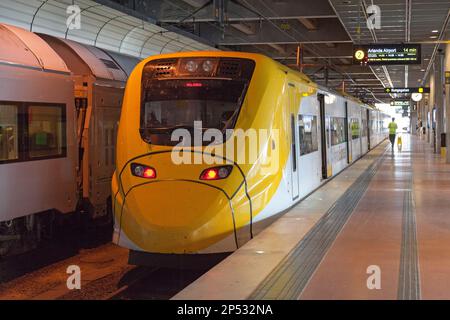 Stockholm, Suède - 23 juin 2019 : le train Arlanda Express relie la gare centrale de Stockholm à l'aéroport de Stockholm-Arlanda. Banque D'Images