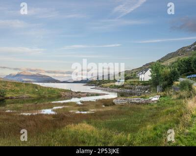 Règlement de Brae près de Midtown sur les rives du Loch Ewe sur le B8057 Banque D'Images