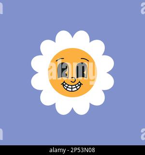 Autocollants. Le soleil, le logo, le visage de sourire, la bonne humeur. Brutalisme, design moderne. Le style du 80s. spe 10 Illustration de Vecteur