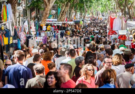 Marché aux puces de Rastro. Madrid, Espagne. Banque D'Images