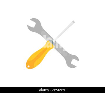 icône de réparation ou de réglage avec outil clé 18915624 Art