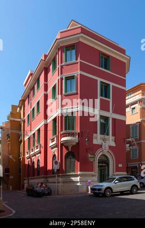 Monaco-ville, Monaco - 28 mars 2019 : bureau de poste près de l'Hôtel de ville de Monaco. Banque D'Images