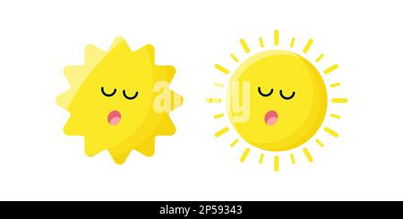ensemble d'icônes de coucher de soleil sur fond blanc. Illustration vectorielle Illustration de Vecteur