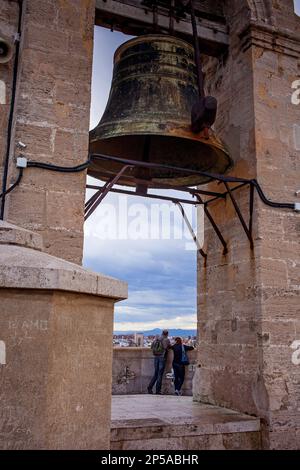 La cathédrale.Miquelete clocher-tour. Valence. L'Espagne. Banque D'Images
