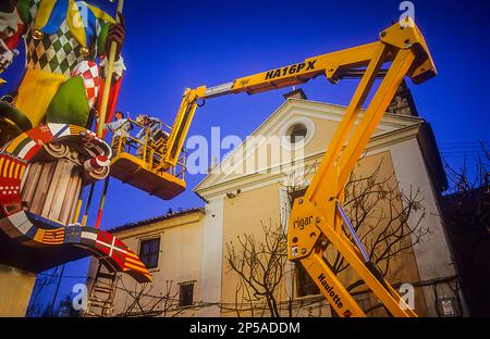 Le bâtiment,Plantá falla Na Jordana Falla,de,by Manolo Martín,festival Fallas de Valence, Espagne, Banque D'Images