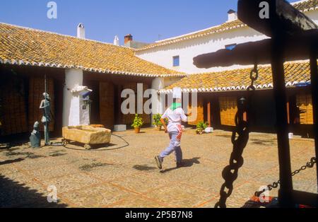 Venta del Quijote, célèbre restaurant typique, Puerto la ápice, province de Ciudad Real, Castilla la Mancha, la route de Don Quichotte, Espagne Banque D'Images