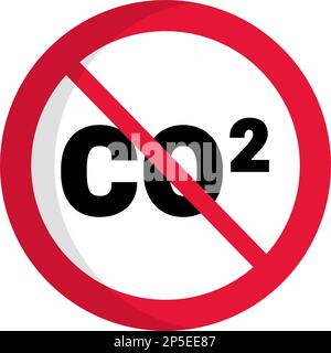 CO2 réglementation et restriction. Réduction du dioxyde de carbone. Vecteur modifiable. Illustration de Vecteur